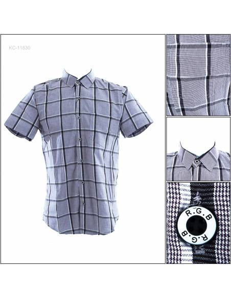 Kemeja Cowok Regular Lengan Pendek RGB M-XL