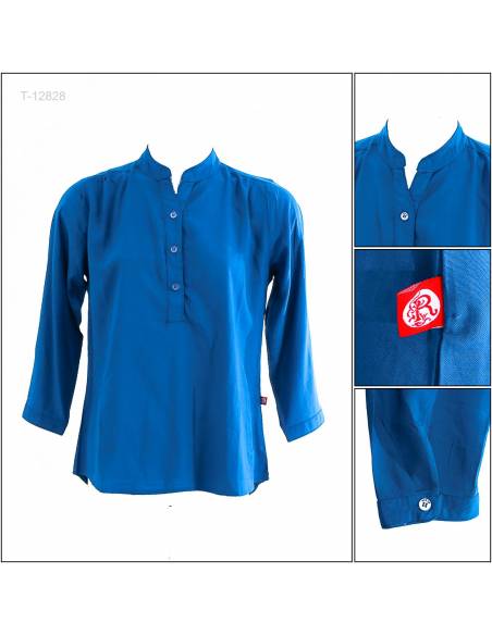 Atasan Blus Cewek Polos Lengan 7/8 Red Up M-XL