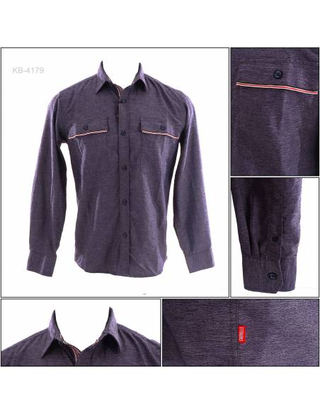 Kemeja Cowok Lengan Panjang Gabrielle S-XL