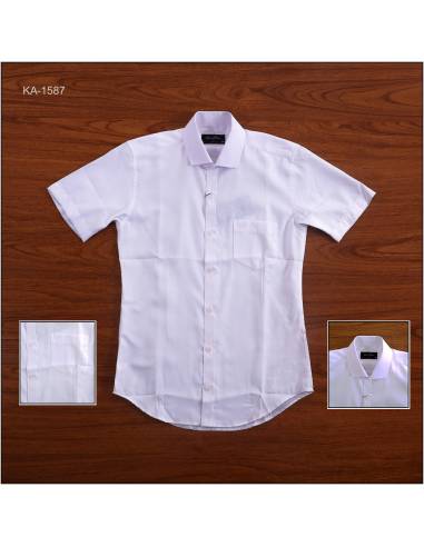Kemeja Formal Cowok Slim Fit Lengan Pendek Van Jose M-2XL