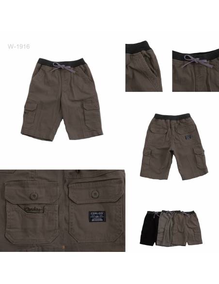 Celana Pendek Katun Anak Rib Kolor Cargo Corliss Kids 3-5