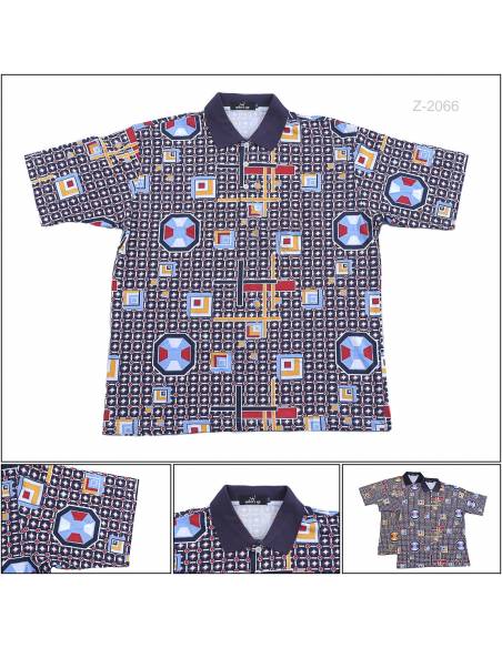 Kaos Kerah Cowok Motif Lengan Pendek What's Up 10-14