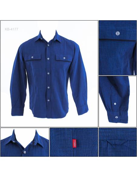 Kemeja Cowok Lengan Panjang Gabrielle S-XL