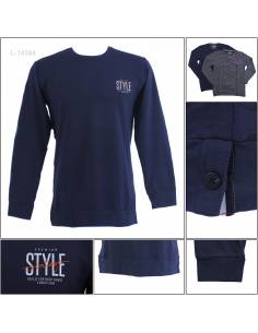 Kaos Oblong Cowok Lengan Panjang Vintage M-XL