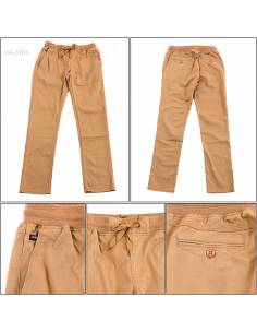 Celana Panjang Katun Slim Fit Cowok Rib Kolor Arvada M-XL