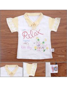 Obral Kaos Kerah Anak Cewek Lengan Pendek L