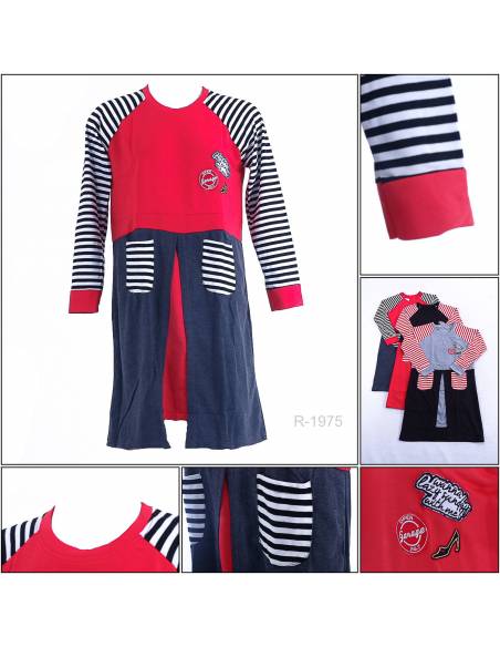 Dress Cewek Lengan Panjang All Size