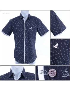 Kemeja Cowok Slim Fit Lengan Pendek Damor L