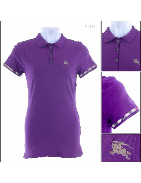 Kaos Kerah Cewek Lengan Pendek Burberry M