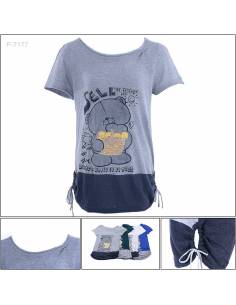 Kaos Cewek Bergambar Lengan Pendek  Shishangzuhe