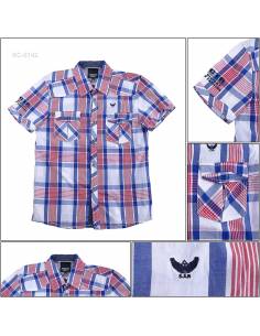 Kemeja Cowok Slim Fit Lengan Pendek Csjlr Raw XL-XXL