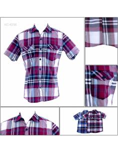 Kemeja Cowok Slim Fit Lengan Pendek Vaseron L-XL