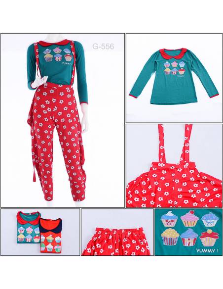 Setelan Anak Cewek/Children's Clothes Bandatan Lengan Panjang Beble 10-12