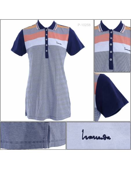 Kaos Kerah Cewek Lengan Pendek Hassenda L