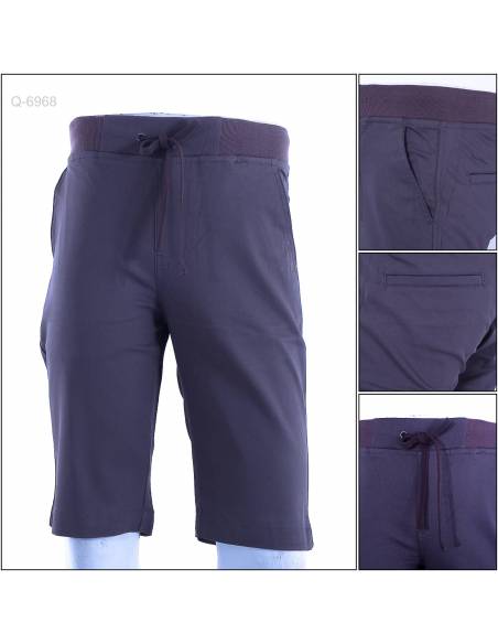 Celana Pendek Rib Kolor Cowok Katun Rock Sky M-2XL