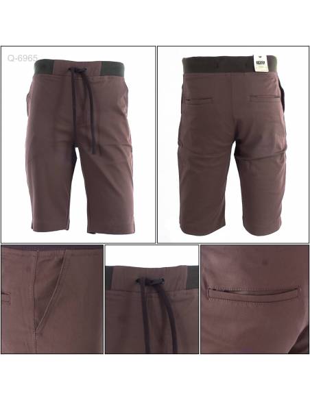 Celana Pendek Cowok Rib Kolor Rock Sky M-2XL