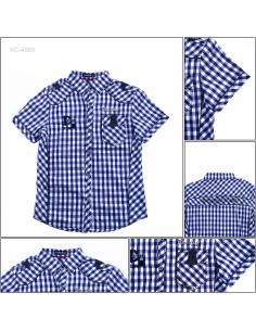 Kemeja Cowok Slim Fit Lengan Pendek Mzd 2XL