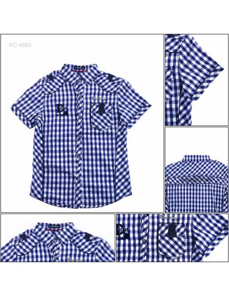 Kemeja Cowok Slim Fit Lengan Pendek Mzd 2XL