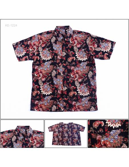 Kemeja Batik Cowok Lengan Pendek Fever 2XL-3XL