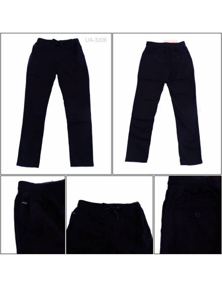 Celana Panjang Katun Slim Fit Cowok Rib Kolor Arvada M-XL