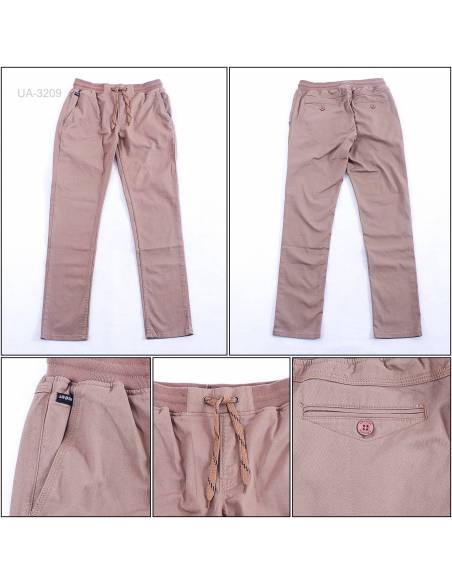 Celana Panjang Katun Slim Fit Cowok Rib Kolor Arvada 2XL-4XL