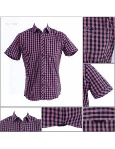 Kemeja Cowok Slim Fit Lengan Pendek Cardinal M-2XL