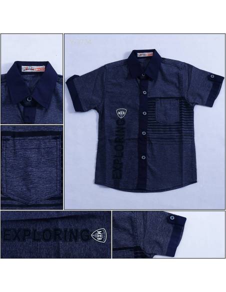 Kemeja Anak Cowok Lengan Pendek Maxmillian 10-12