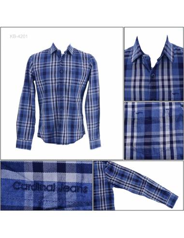 Kemeja Cowok/Casual Shirt Lengan Panjang Cardinal M-XXL