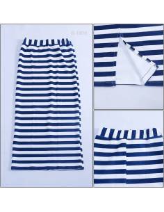 Rok Span Panjang/Long Skirt Motif Garis Samping Grace