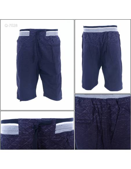 Celana Pendek Katun Cowok Motif Rib Kolor Maxmillian M-XL