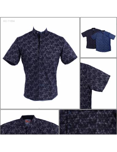 Kemeja Cowok Slim Fit Lengan Pendek Maxmillian M-XL