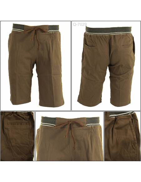 Celana Pendek Katun Cowok Polos Rib Kolor Maxmillian M-XL