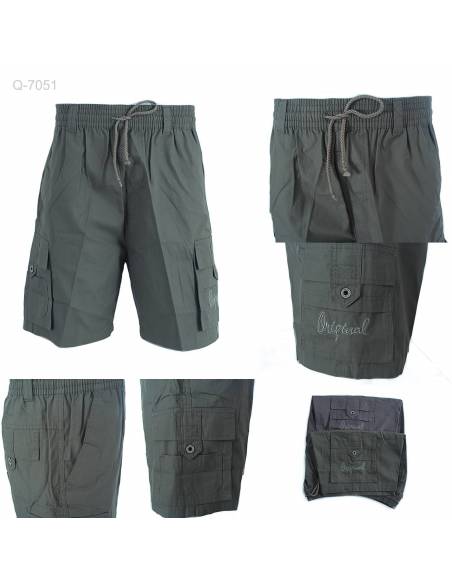 Celana Pendek Cargo Cowok Kolor Golius M-2XL