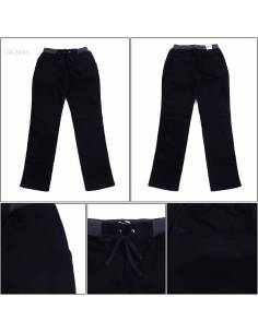 Celana Panjang Katun Slim Fit Cowok Rib Kolor Rock Sky M-2XL