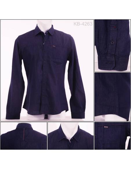 Kemeja Cowok Lengan Panjang Cardinal  L-XL