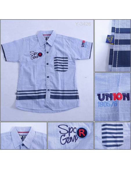 Kemeja Anak Cowok Lengan Pendek Topten 13