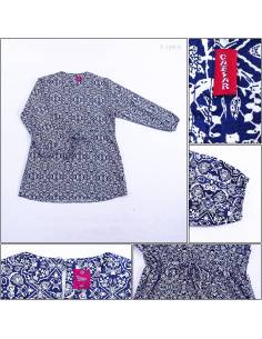 Atasan Blus Cewek Motif Lengan Panjang Caesar 3XL-4XL