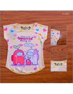Kaos Anak Cewek Lengan Pendek Coco Ice 10-14