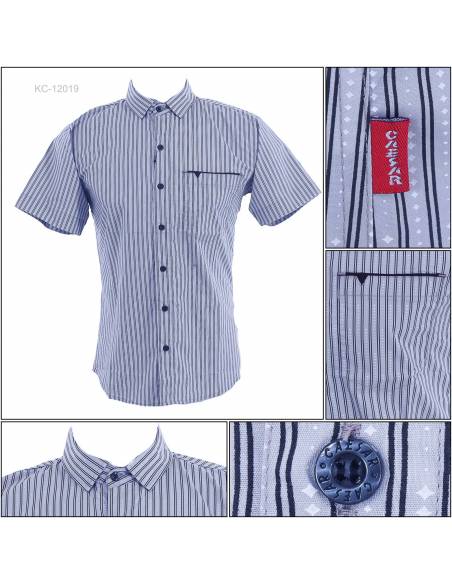 Kemaja Cowok Lengan Pendek Caesar M-L