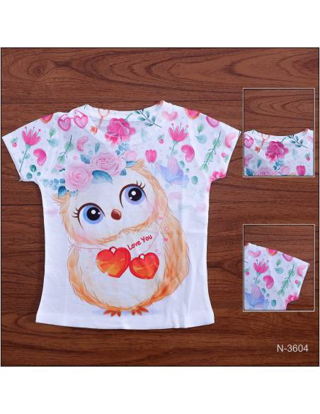 Kaos Anak Cewek Lengan Pendek Coco Ice 6-12