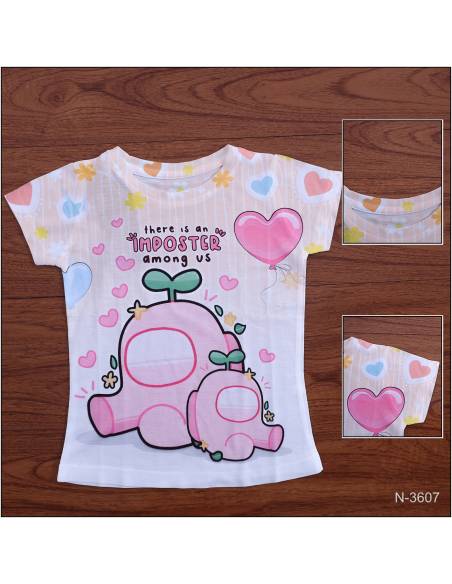 Kaos Anak Cewek Lengan Pendek Coco Ice 6-12
