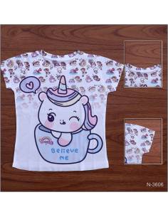 Kaos Anak Cewek Lengan Pendek Coco Ice 6-10