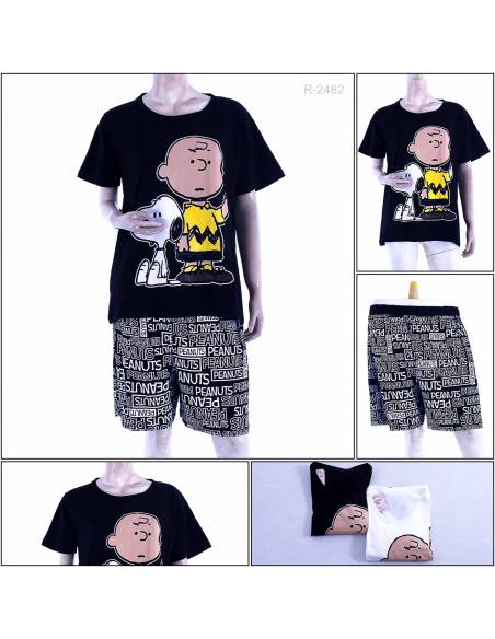 One set/Setelan Lengan Pendek Dan Celana Pendek  Cewek Dewasa