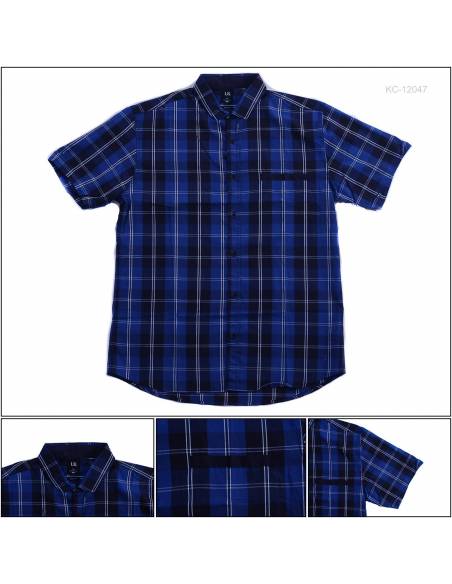 Kemeja Cowok Lengan Pendek Big Size U8 2L-4L