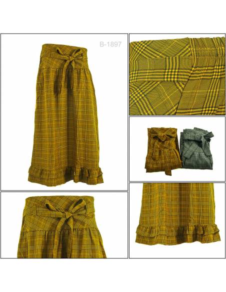 Rok Panjang Cewek Motif Kotak-kotak Peter Allsize