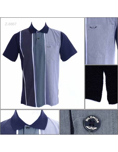 Kaos Kerah Cowok Lengan Pendek Silomide M-L