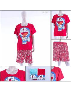 One set/Setelan Lengan Pendek Dan Celana Pendek  Cewek...