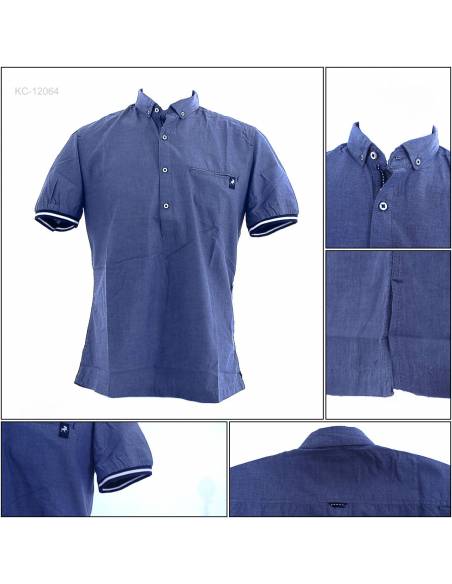 Kemeja Cowok Lengan Pendek Reguler Lois M-XL