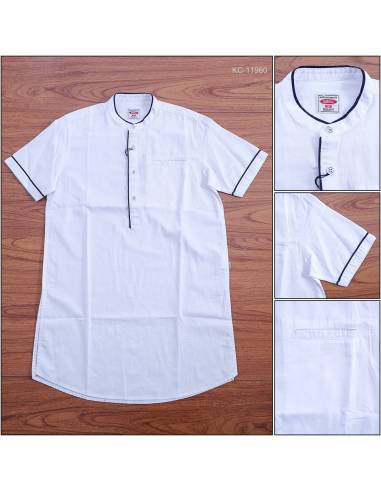 Kemeja Muslim Cowok Lengan Pendek Regular Fit Gabrielle M-XL