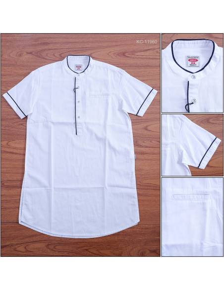 Kemeja Muslim Cowok Lengan Pendek Regular Fit Gabrielle M-XL